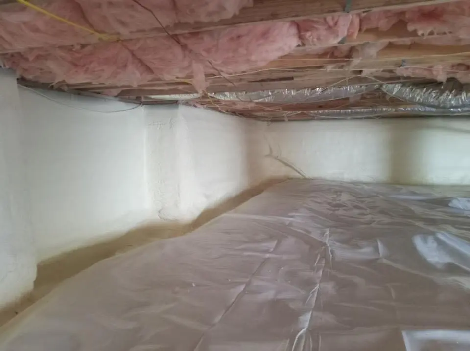 Crawl space encapsulation with closed-cell spray foam for Attic Insulation in Hull